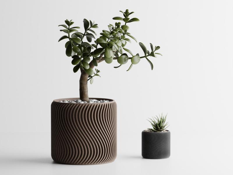 Rippled Plant Pot planter 1