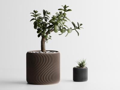 Rippled Plant Pot planter 1