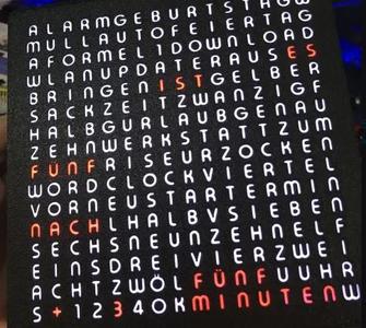 Wordclock Frontplate