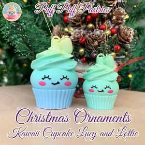 Christmas Ornaments Kawaii Cupcake Lucy and Lottie