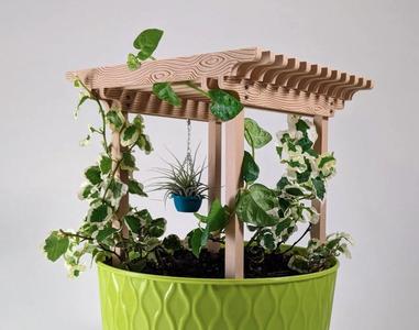 Potted Plant Pergola with Replaceable Posts