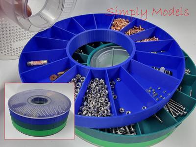 48 Compartment Storage Container - BambuLab re-usable spool Storage ideal fishing Lego screws spares