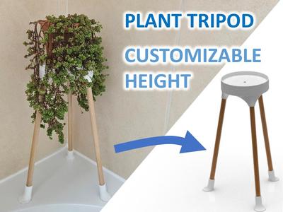 tripod plant stand with customizable height