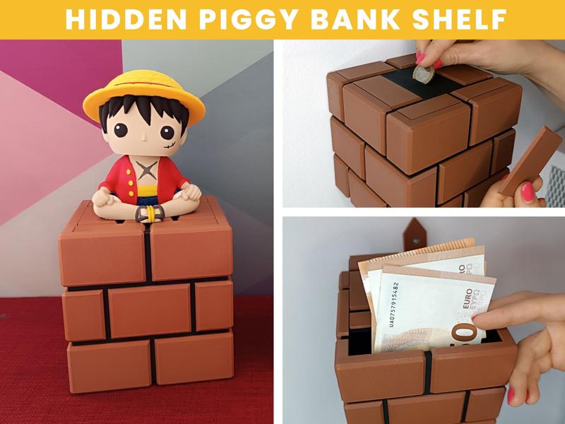 Super Mario Hidden Piggy Bank Shelf