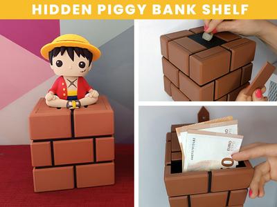 Super Mario Hidden Piggy Bank Shelf