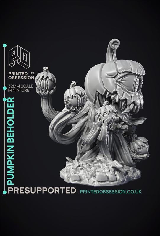 Pumpkin Eye terror - Major Aboration - Pre-supported - 32mm scale - D&D 