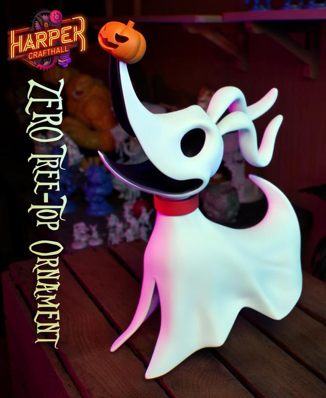Zero Nightmare before Christmas Tree-Top Christmas Ornament