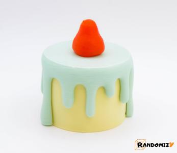 Decorative (Box) Cake (Small) [Strawberry and Icing]