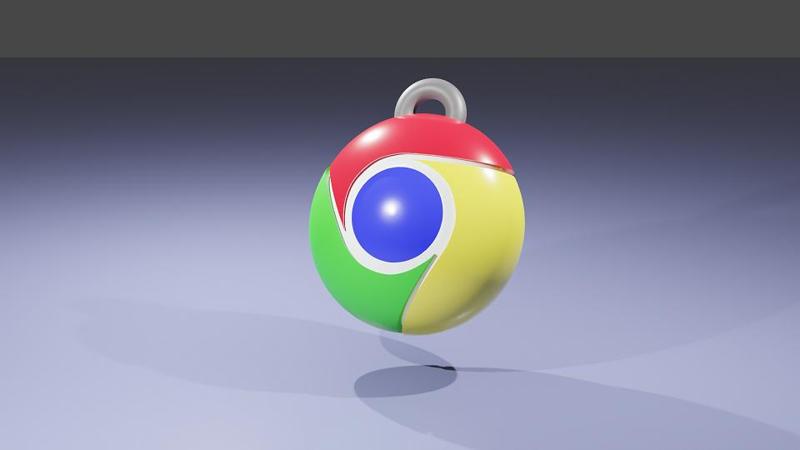 Chrome Symbol Keychain