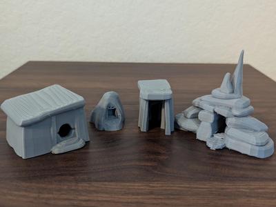 DnD Cave and Tomb Entrances Minis for Board Game