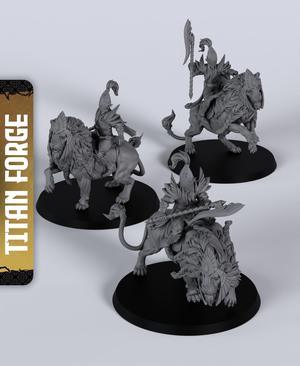 Lion Cavalry - With Free Dragon Warhammer - 5e DnD Inspired for RPG and Wargamers
