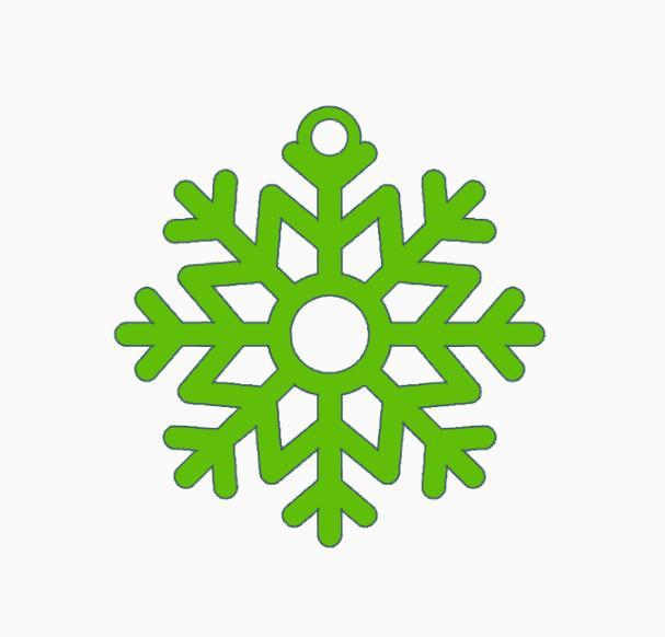 Snowflake Christmas Earring 7.stl