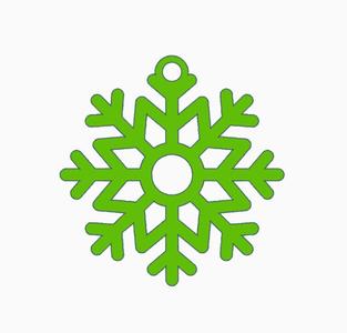 Snowflake Christmas Earring 7.stl