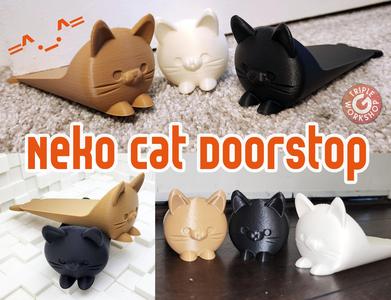 Neko Cat Doorstop =^._.^= No Supports