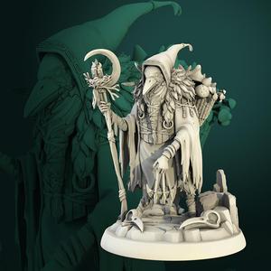 Kenku druid 75mm and 32mm scale + dnd 5e stats block pre-supported