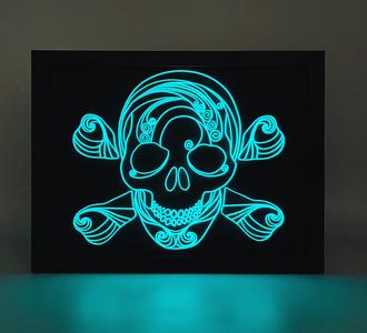 Spooky Swirls: Glow-in-the-Dark Skull & Bones!