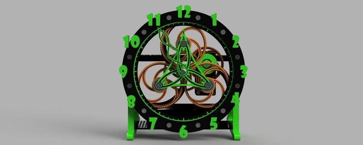 Planetary gear clock - Self adjusting