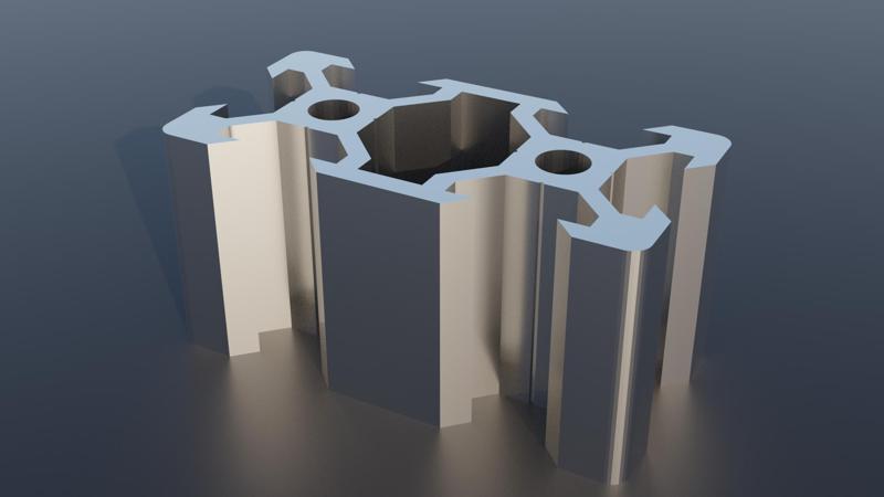 2040 profile object with exact dimensions