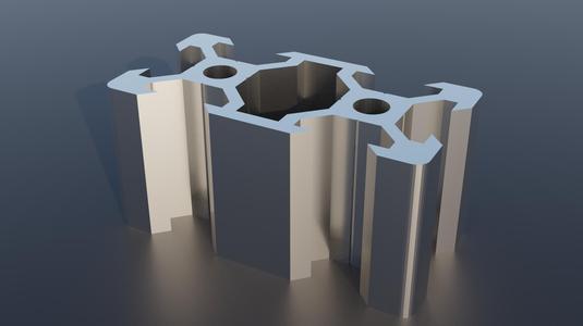 2040 profile object with exact dimensions