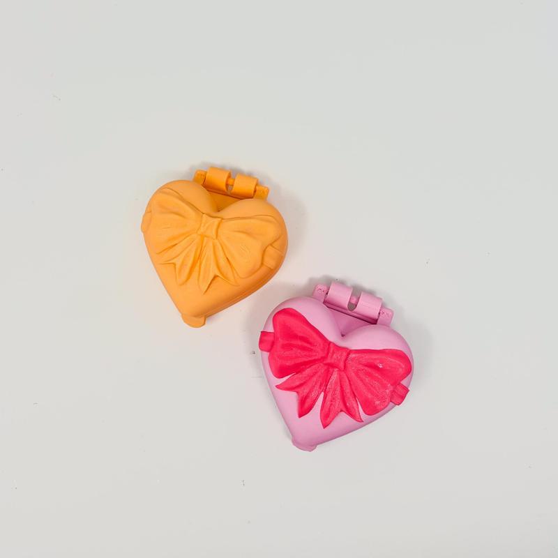 90s Nostalgia Heart Compact Case – Case is Print in Place, Toy Inspired Design, Customizable