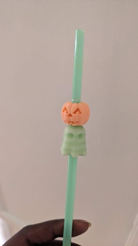 Pacman Ghost straw buddy