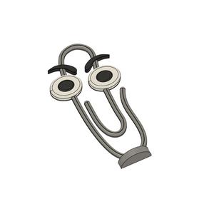 Angry Clippy with Sticky Note Pad base