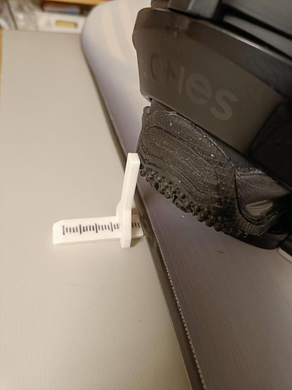 Snowboard boot overhang tool