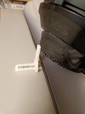 Snowboard boot overhang tool