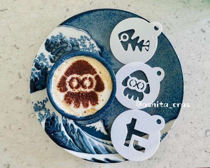 Latte Art Stencil - Splatoon - Quick Print