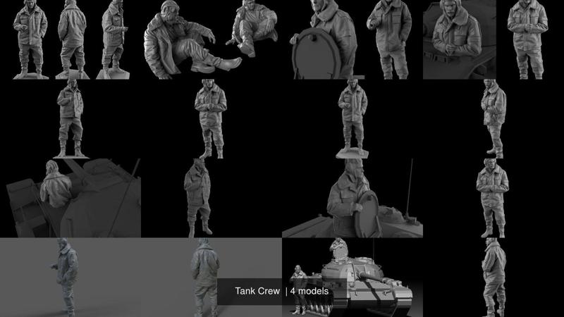 Tank Crew  3D Model Collection