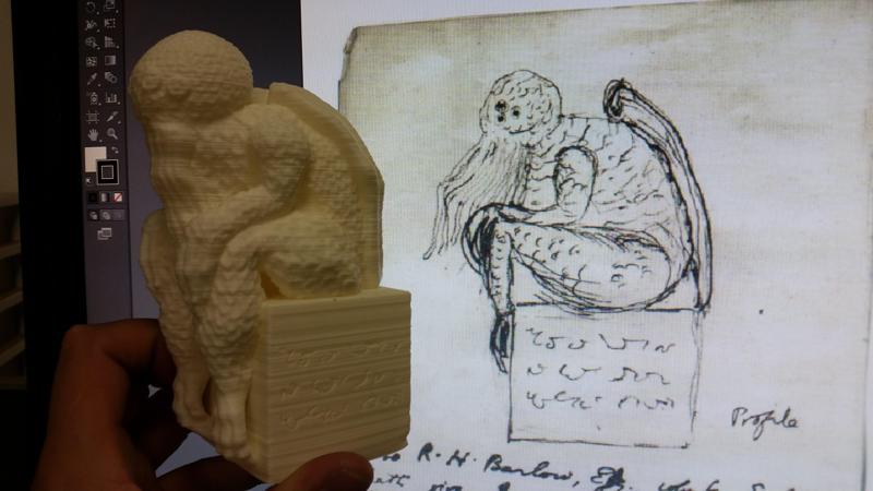 Cthulhu Statuette (with Mysterious Writings Added)