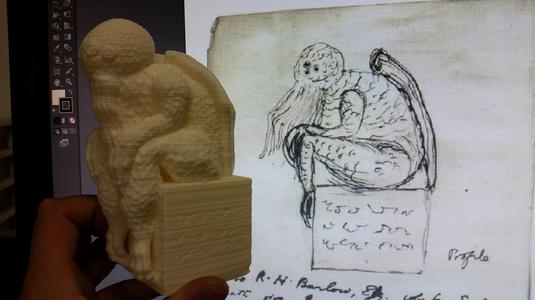 Cthulhu Statuette (with Mysterious Writings Added)