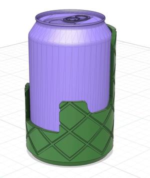 Can holder with small can adapter
