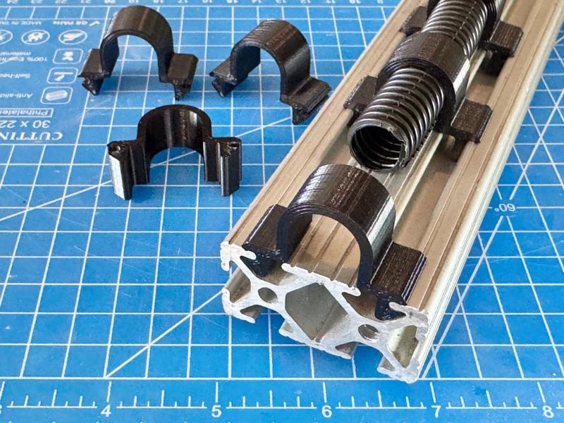 Cable Clip for 1"x2" slotted extrusion