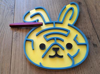 Cute rabbit bunny maze labyrinth game puzzle