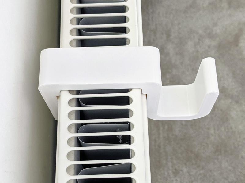 Radiator hook (for drying rack storage)