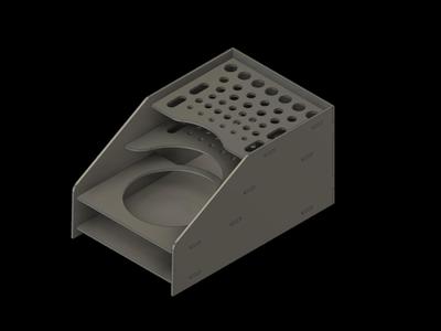 Brush organizer and airbrush cleaning pot