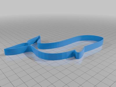 Easy, Low Filament Whale Cookie Cutter