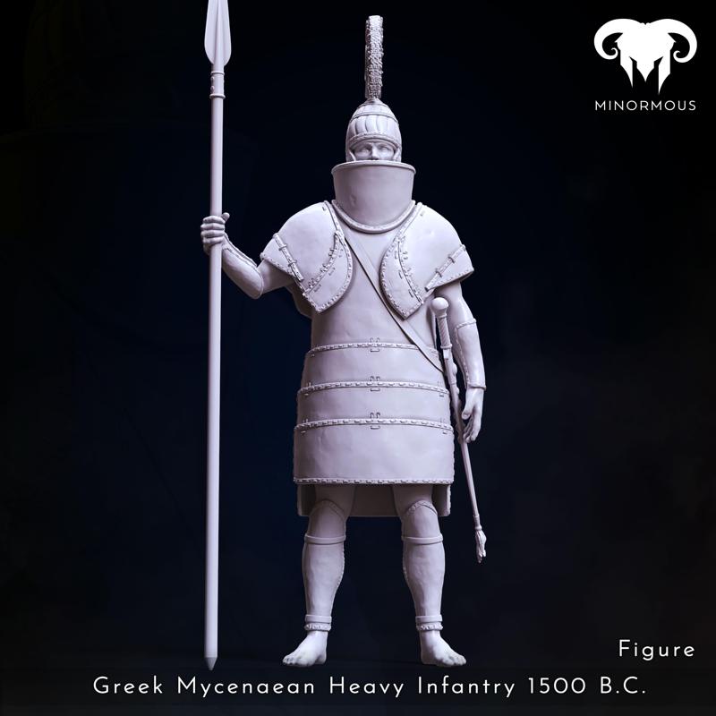 Figure - Greek Mycenaean Heavy Infantry 1500 B.C. Palace Guard!