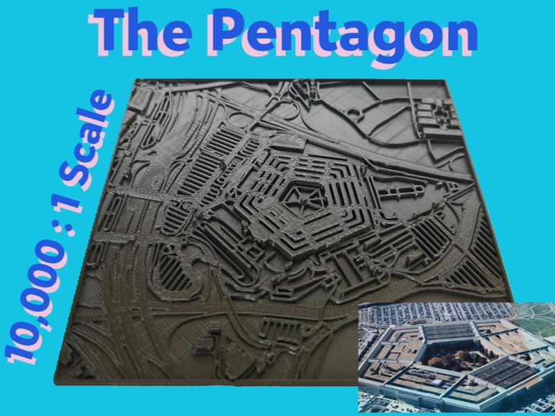 Cool US Pentagon Scaled Down Map