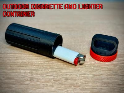 outdoor cigarette and lighter container