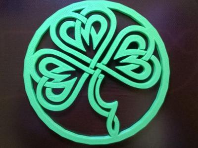 Celtic clover coaster