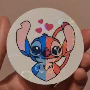 Stitch & Angel - Valentine's Coaster/Keychain