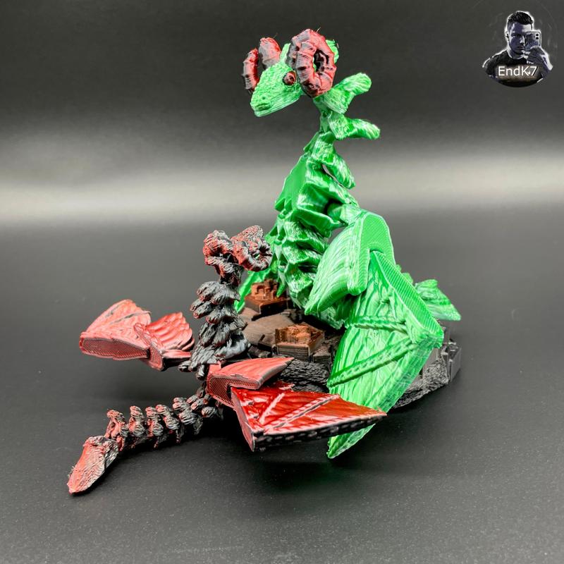 Amphiptere Dragon - winged Serpent - Flexi - Printin Place - No Supports