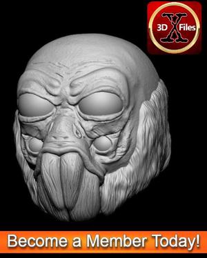 Aqualish Head Sculpt - Star Wars Action Figure Customs - Hot Toys Black Series