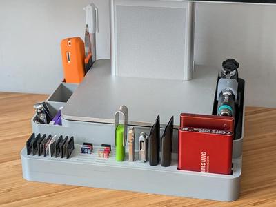 Monitor Base and Desk Organizer   