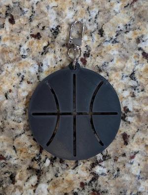Basketball Bag Charm/Keychain And Leather Pattern   