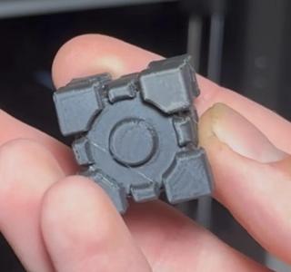 portal inspired test cube for 3d printer / companion cube   