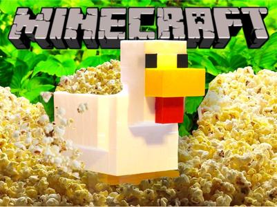 Minecraft Chicken Popcorn Movie Bucket