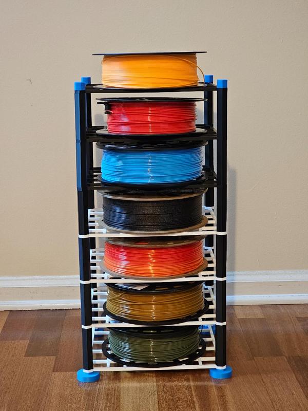 Filament Spool Shelf System No Hardware Needed!